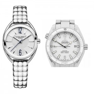 relojes blancos mujer hombre